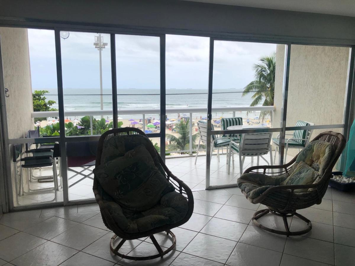 Apto Enorme Pe Na Areia, Vista Linda C/ Academia E Sauna Guarujá Eksteriør bilde